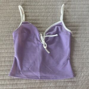 Purple and White Women's Tank Top